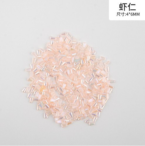 Wholesale of popular nail art accessories: Jelly mini ab color trapezoidal resin flat bottom colorful irregular-shaped diamond nail art diamond pic 1