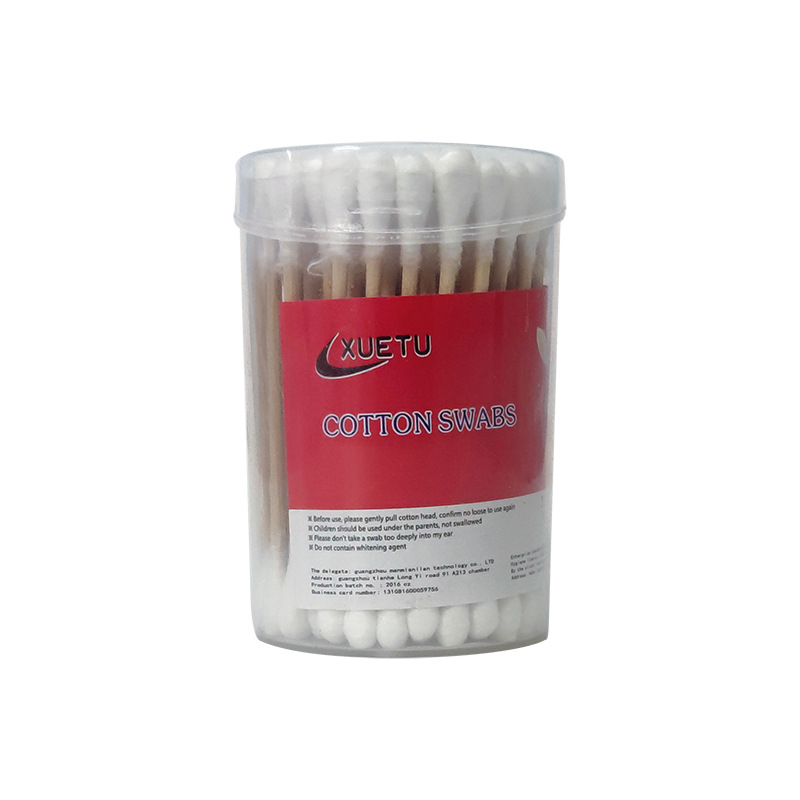 一次性双头竹木棒化妆棉签清洁棉棒棉花棒盒装足数100支 双头棉签详情19