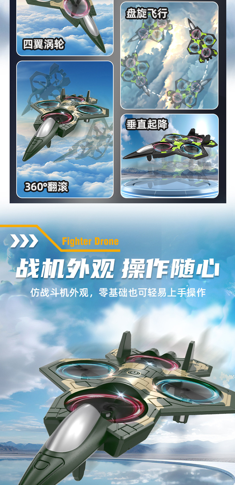跨境儿童遥控飞机战斗机滑翔机泡沫飞机小型男孩玩具玩具儿童玩具炫酷遥控战斗机详情2