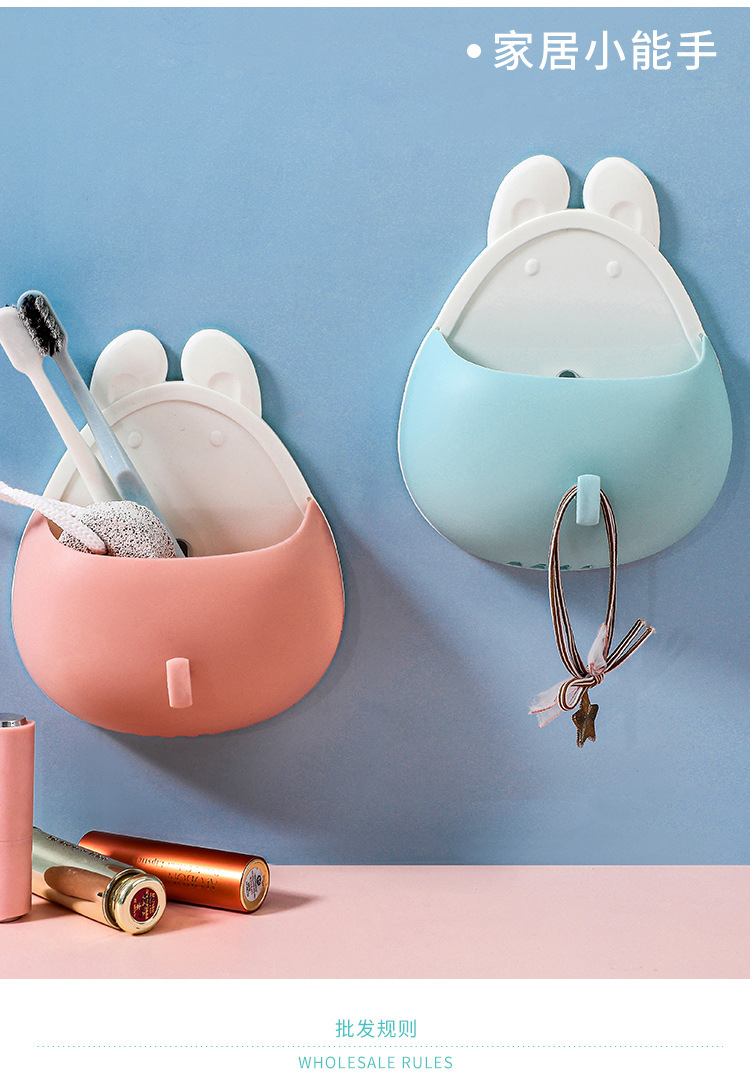 Rabbit-shaped wall-mounted storage box pic 7