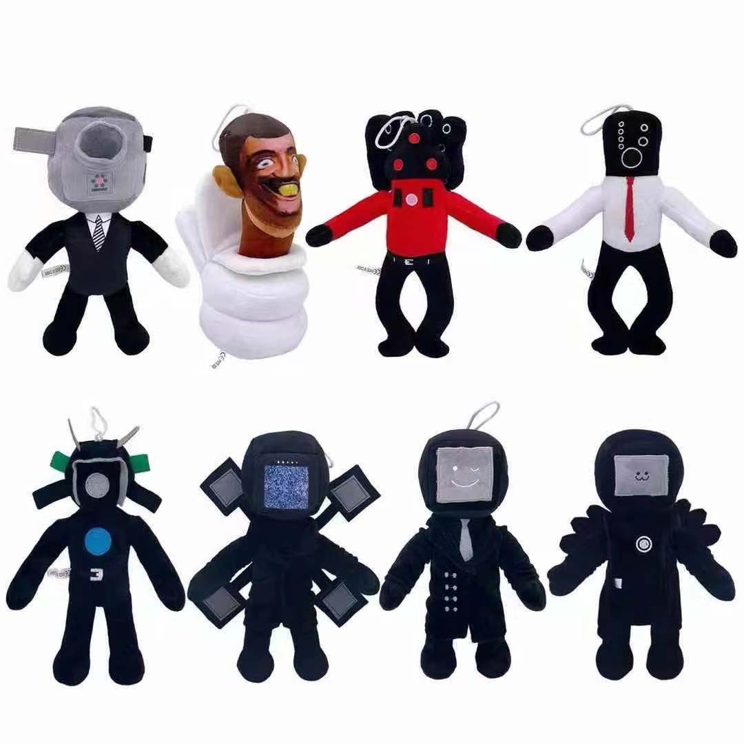 跨境新品马桶人监控人音响人毛绒玩具skibidi toilet plush公仔详情1