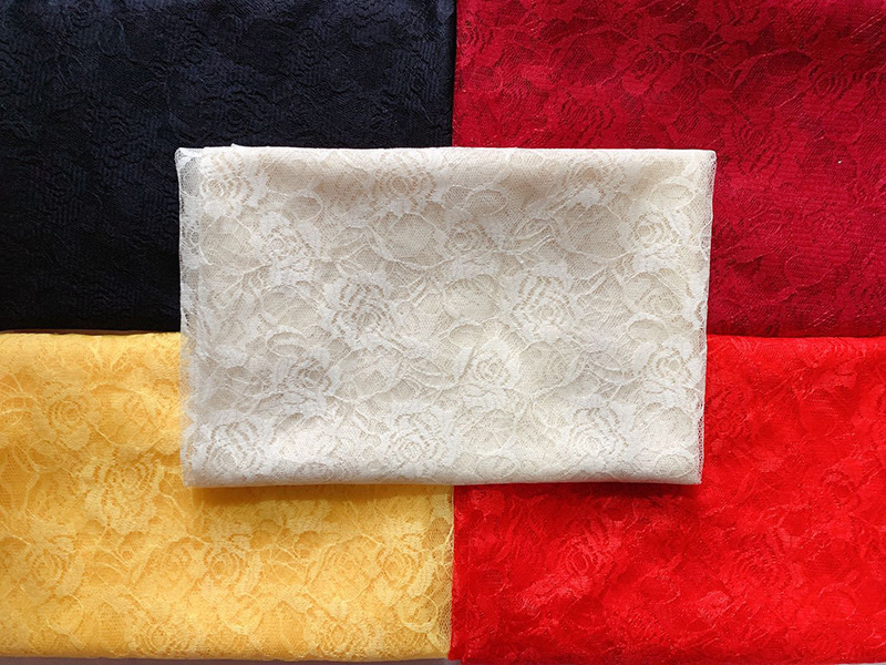 Wholesale and customization of home textile and clothing accessories, non-elastic rose fabric, skirts, wedding dresses, underwear, lace fabric pic 4