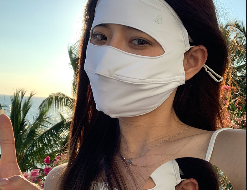 全脸防晒面罩夏季百搭防紫外线透气遮阳防晒口罩原纱冰丝脸基尼详情12