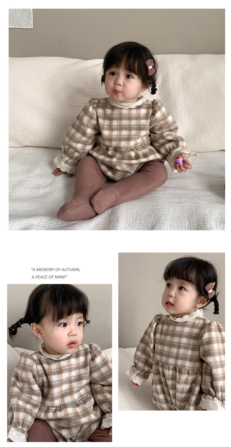 儿童加厚冬季衣服宝宝外出服2023秋冬装韩版加绒格子包屁裙详情10
