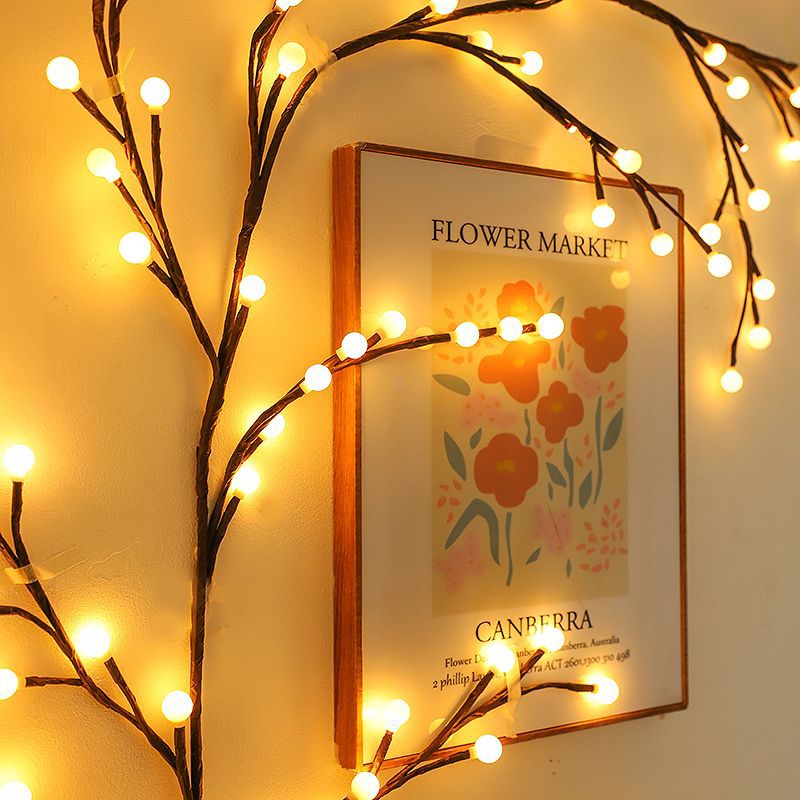 Cross-border LED flexable lámpara de rama lámpara de ratán lámpara de ambiente de habitación lámpara decorativa de pared lámpara de estilo lámpara de árbol pic 3