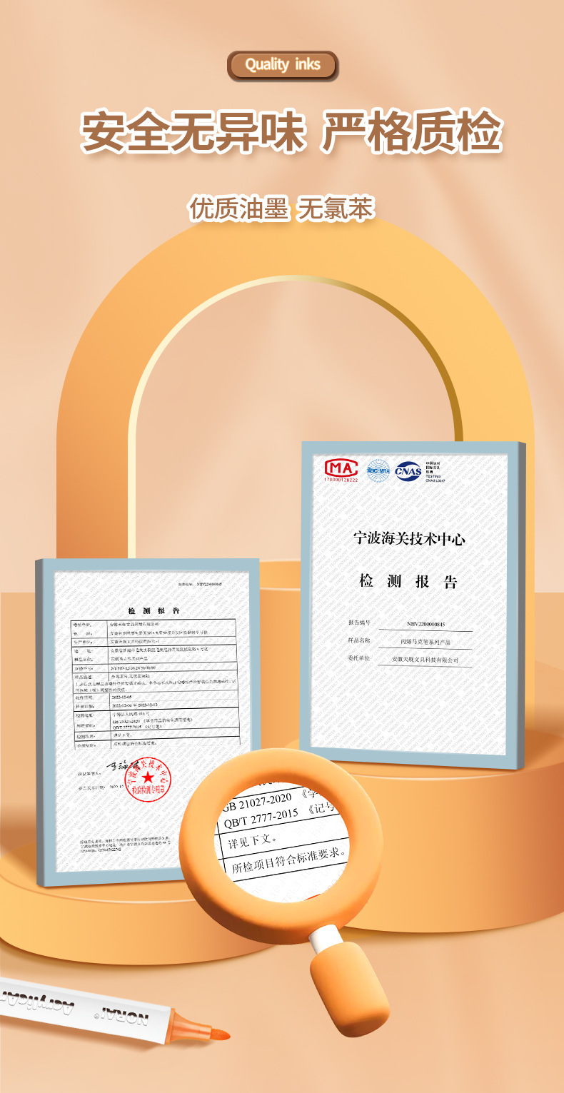 双头丙烯马克笔儿童美术diy涂鸦笔不透色防水大容量无毒水洗水彩详情6