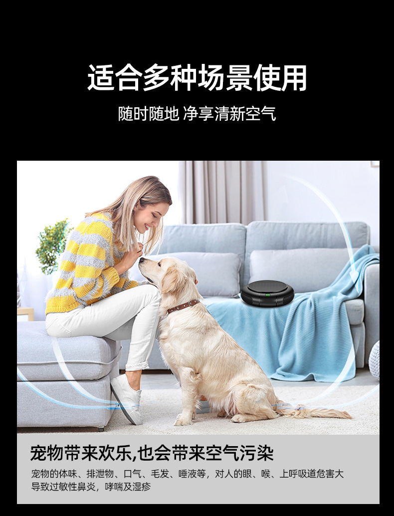 Car air purifier, negative ion household air purifier, solar air purifier gift box set pic 14