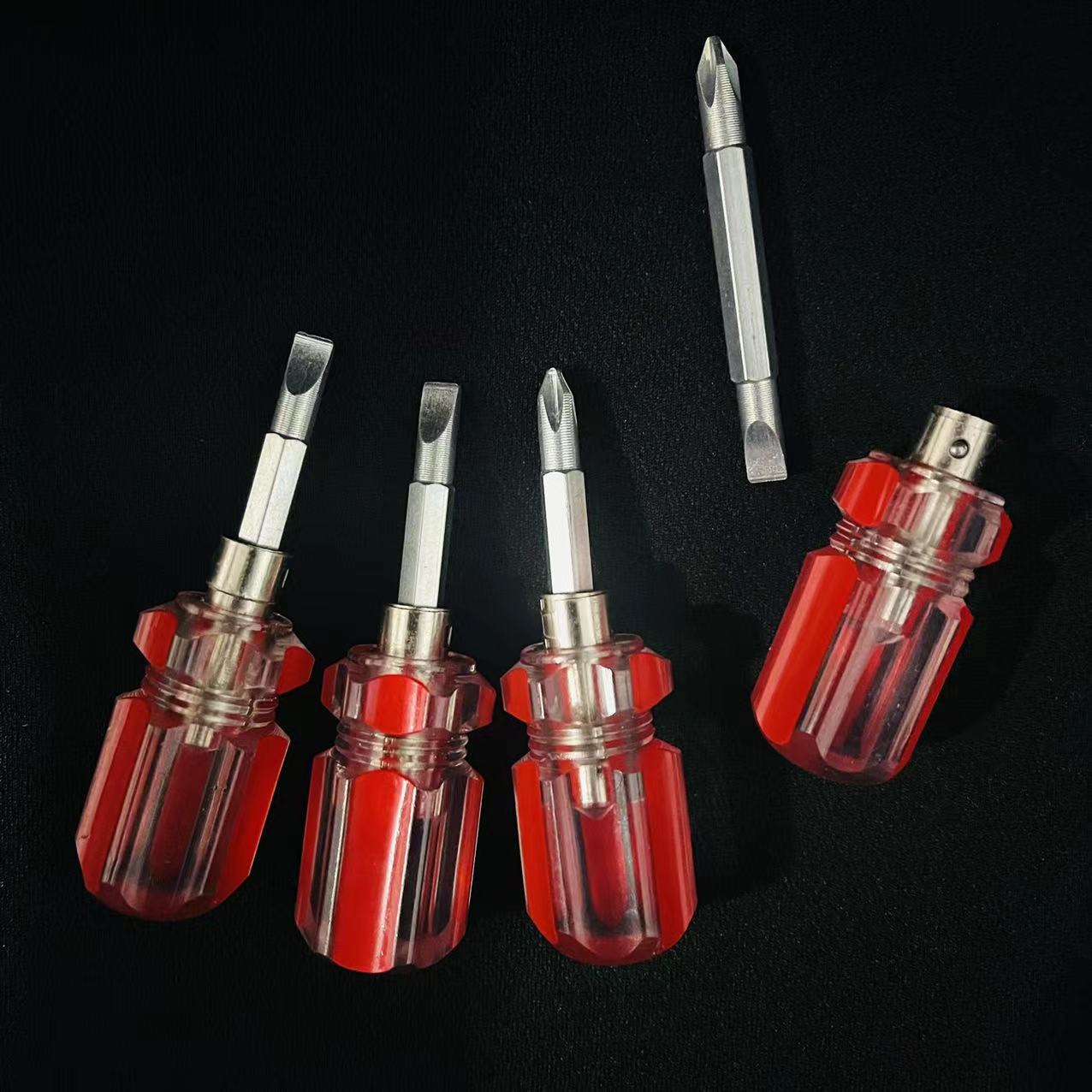 Dual-purpose short screwdriver, flat-head cross-head screwdriver, radish head repair screwdriver, mini screwdriver pic 2