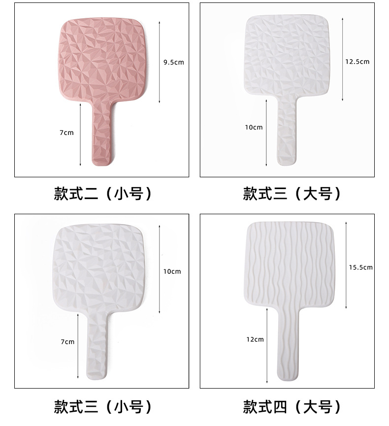 厂家直供方手柄镜化妆美容镜网红镜单面镜便携式喷漆UV电镀手持镜详情4