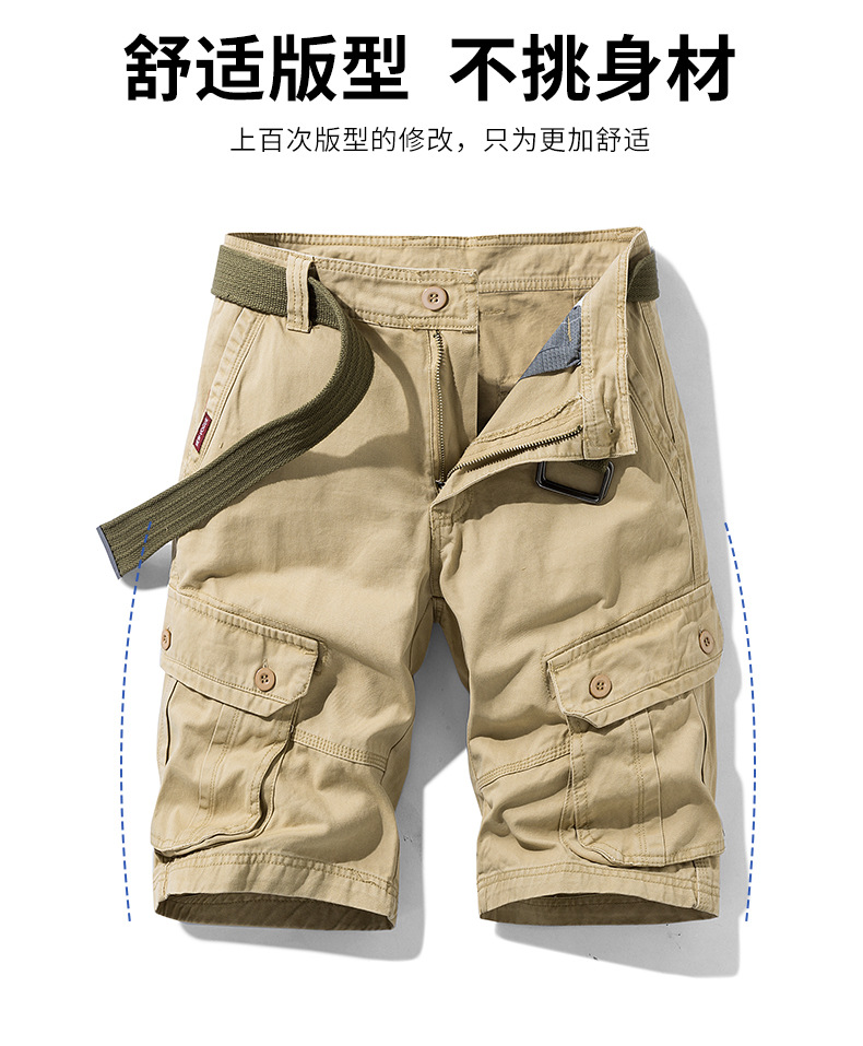 夏季短裤男装批发日系工装短裤男式休闲五分裤潮牌直筒多袋短裤男详情7