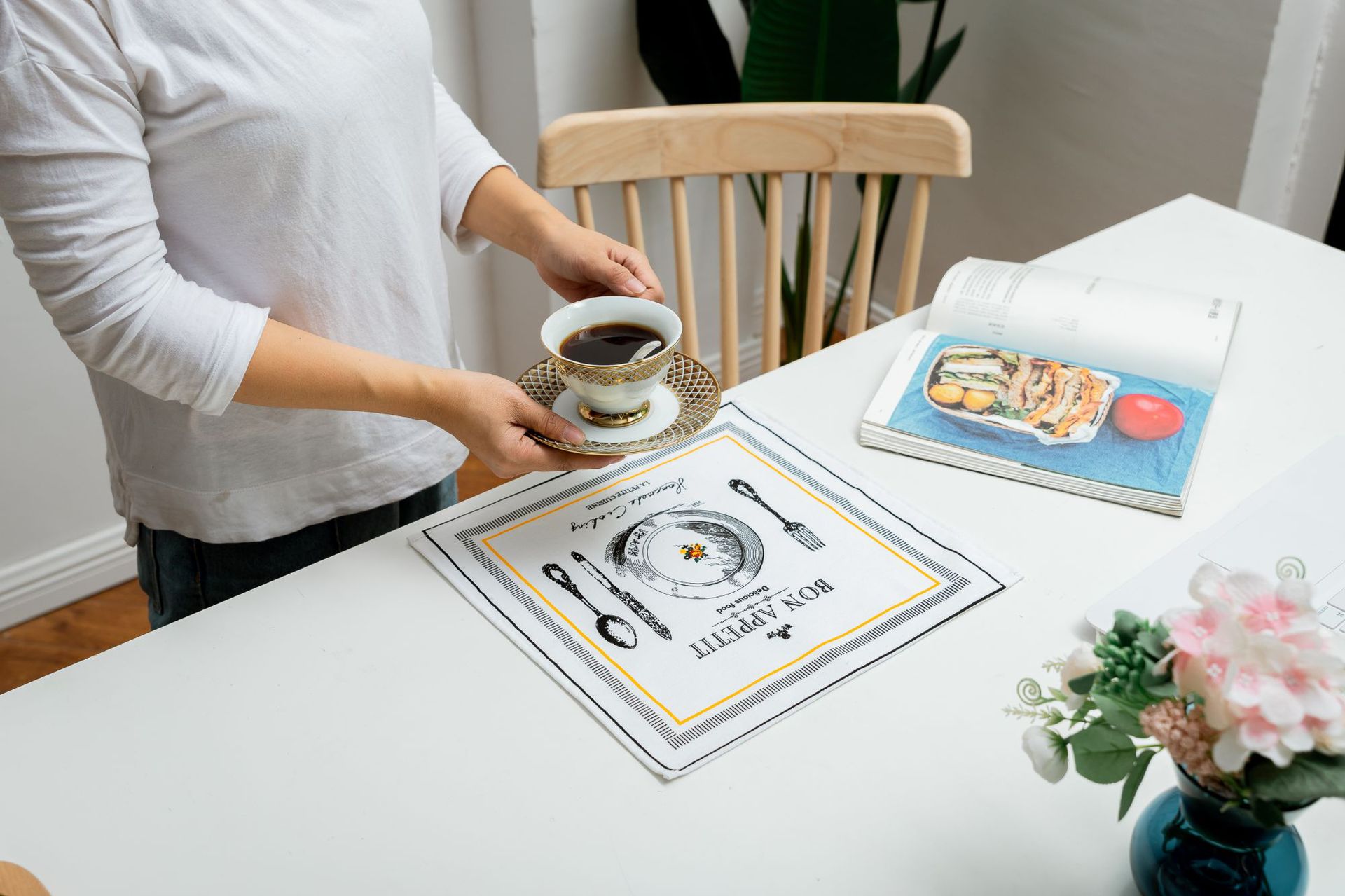 Nordic-style tea towels, placemats, cotton and linen fabric napkins, square home anti-slip napkins, cross-border food background cloth pic 25