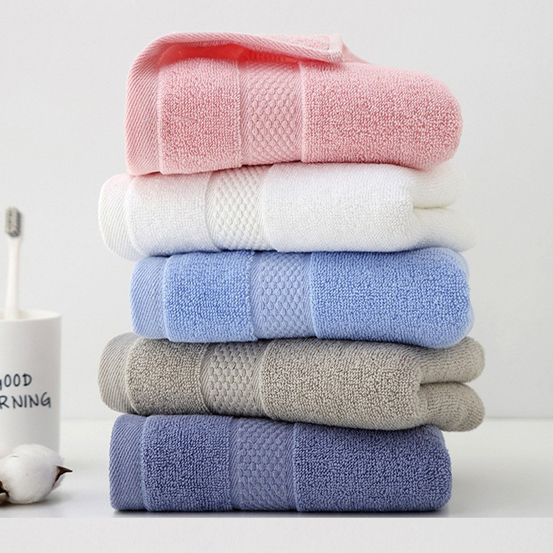 Wholesale pure cotton towels, household absorbent face towels, adult and student bath towels, gifts, labor protection towels, customized pic 2