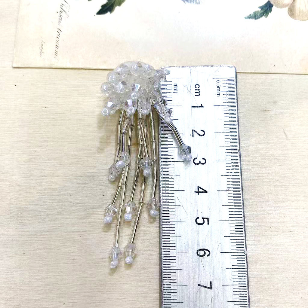 汉服流苏步摇米珠耳环半成品头饰配件手工串珠水晶加工辅料发饰详情3