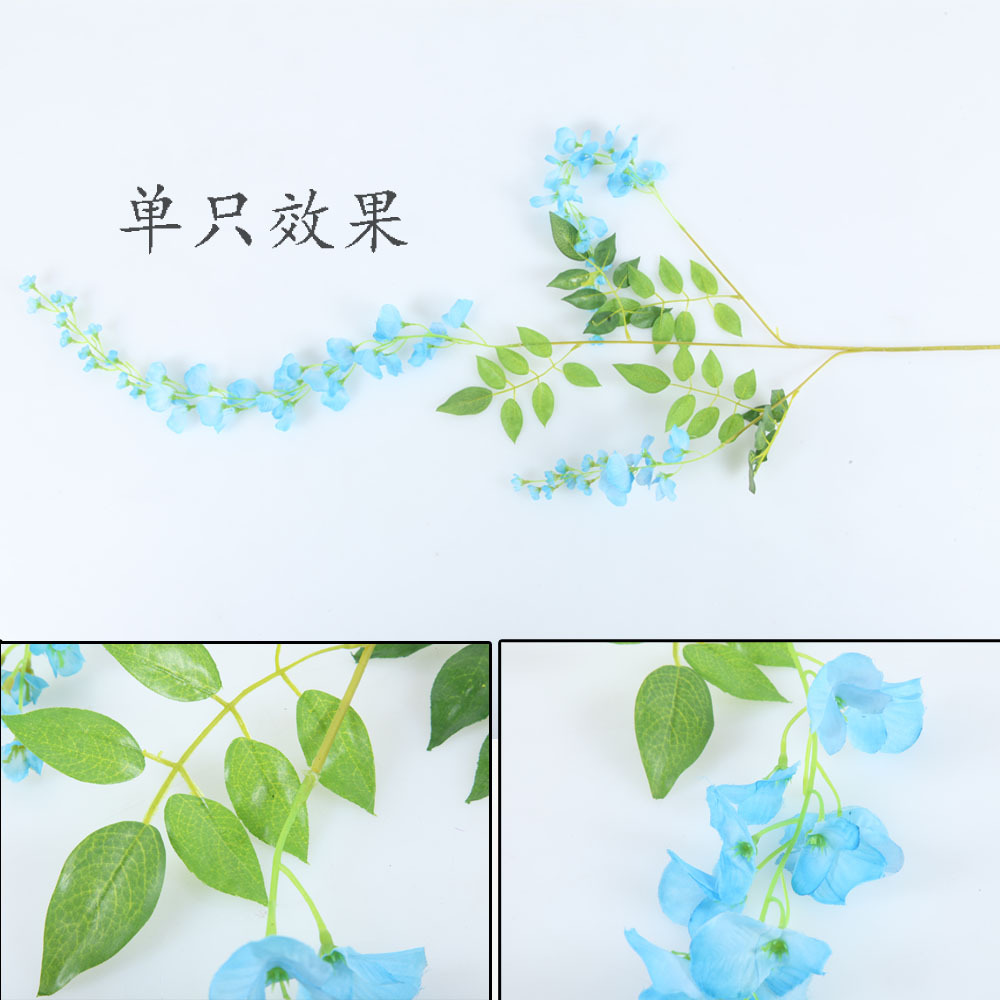 110CM simulated wisteria flower, simulated bean flower branch, bean flower strip, simulated wisteria hanging, simulated bean flower branch, wisteria strip pic 11