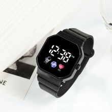 2024新品电镀韩版 LED学生电子表 方形按键彩灯男女情侣运动手表详情16