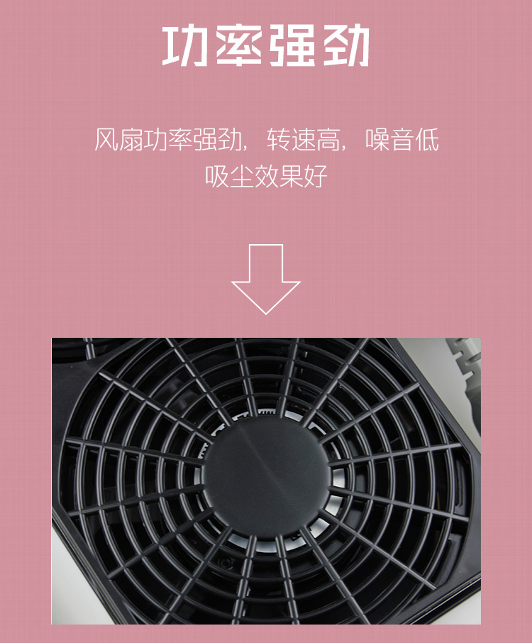 258B dual-fan vacuum cleaner, new 48W high-power nail art vacuum cleaner, desktop nail dust machine wholesale pic 6