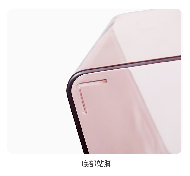 Teenage girl transparent mirror cabinet storage box, desktop cosmetics, jewelry, lipstick classification and organization box, makeup brush storage box pic 12