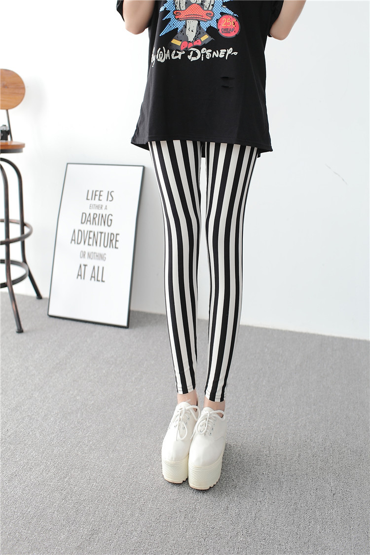 New spring dress, large-sized stretch, colorful star graffiti, personalized leggings for women pic 46