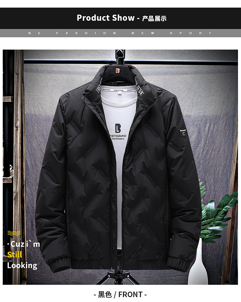 冬季新品男士羽绒服90白鸭绒保暖御寒时尚羽绒外套中青年羽绒服男 pic 11