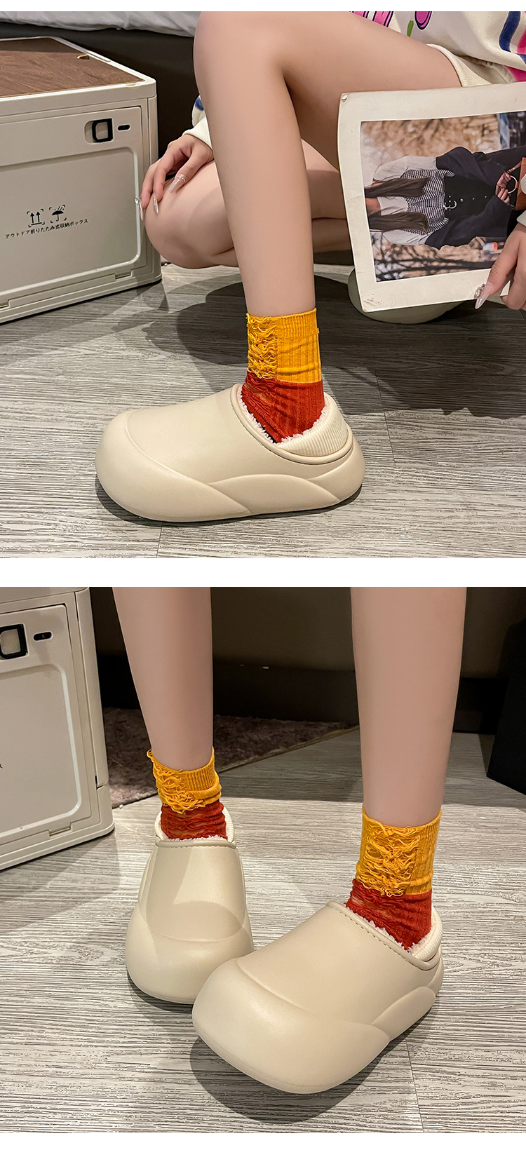 棉拖鞋家居毛拖鞋秋冬家用男款室内冬季厚底保暖加厚女情侣棉拖鞋详情11