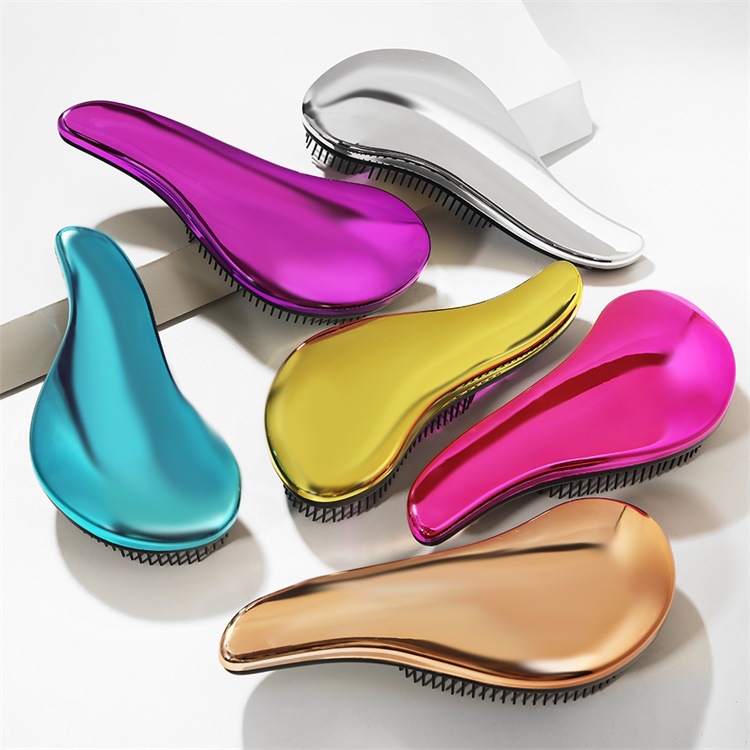 【 Small Wholesale 】 Popular electroplated princess hair comb for smooth hair in foreign trade pic 4