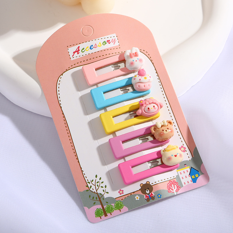 女童彩色多巴胺BB夹宝宝可爱小熊爱心卡通后脑勺碎发夹女孩刘海夹详情17