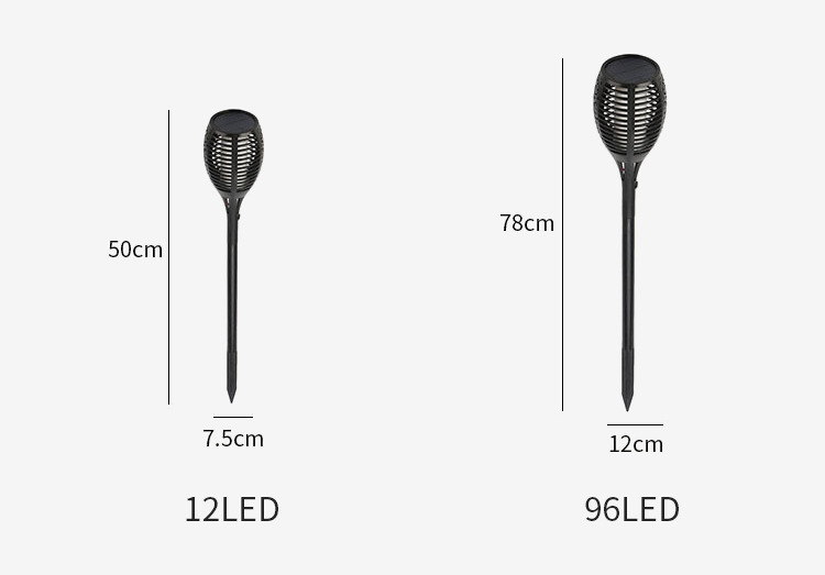 Flame lamps, solar garden lawn lamps, decorative led torches, outdoor landscape ground inserts, garden sensor waterproof lamps pic 38