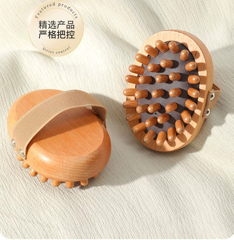 【工厂直销】榉木经络刷气囊头部按摩梳木质经络按摩器全身通用详情14
