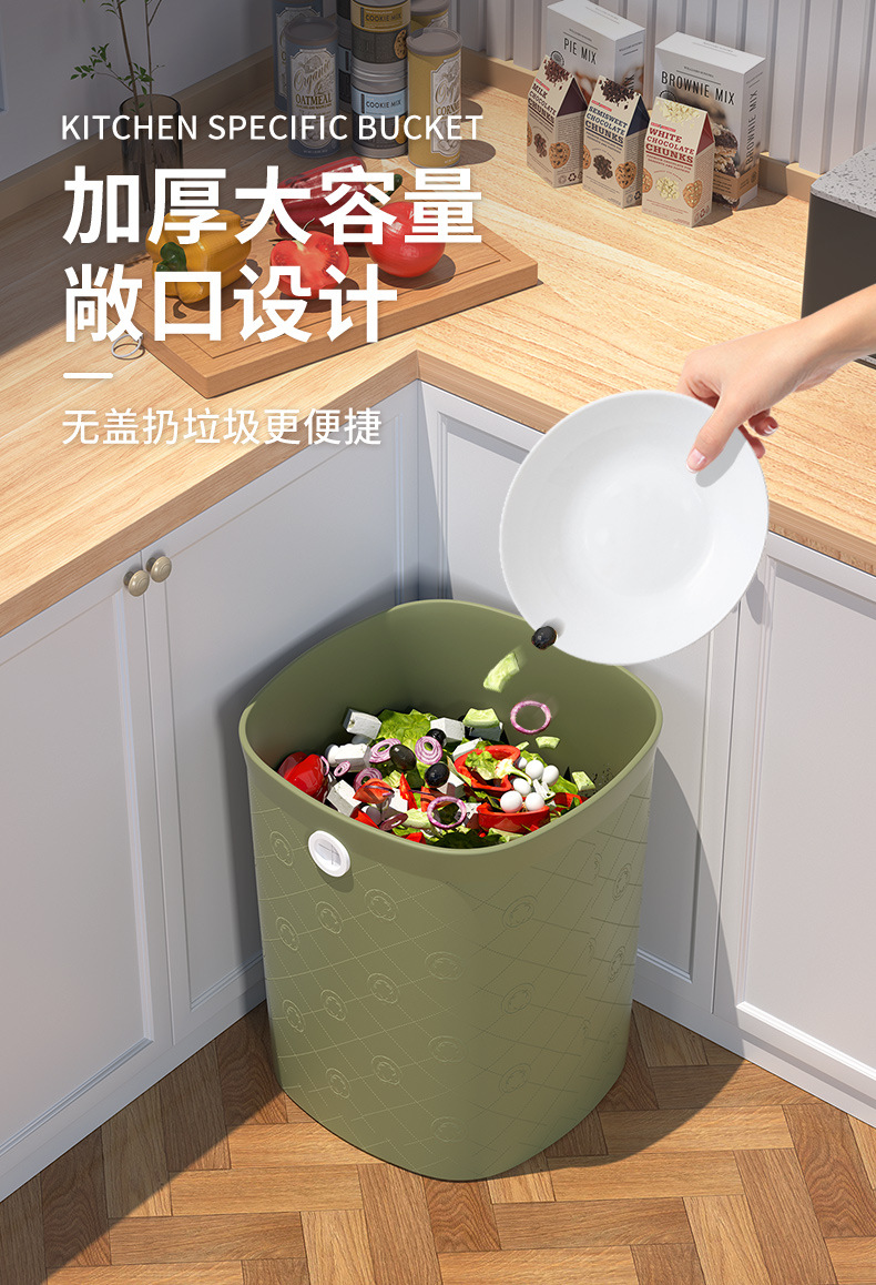 厂家批发免压圈新款厨房卫生间厕所卧室客厅宿舍办公室家用垃圾桶详情5