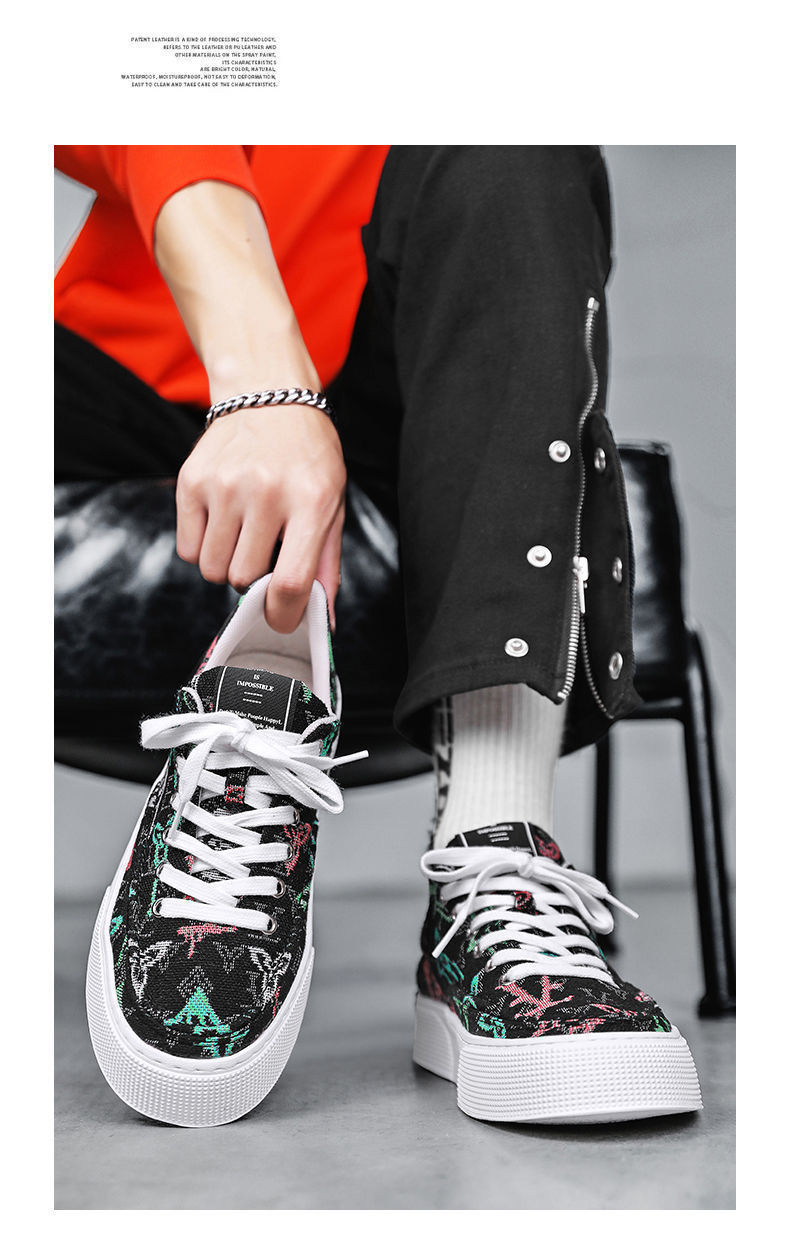 男鞋春季2024新款透气帆布鞋潮流百搭平底老北京布鞋平底防滑板鞋详情18