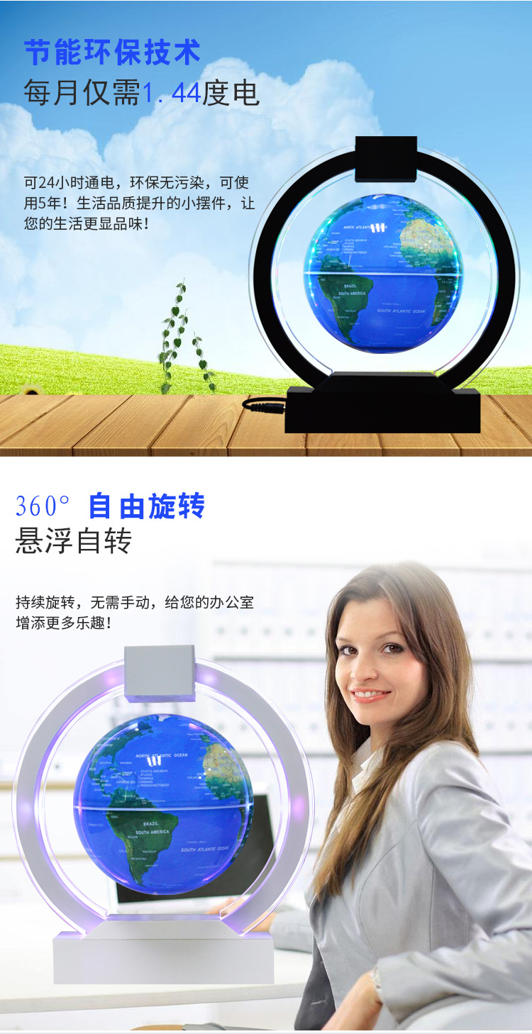 曦骉批发磁悬浮月球灯台灯3D打印新奇家居摆件创意礼品七夕生日礼物详情7