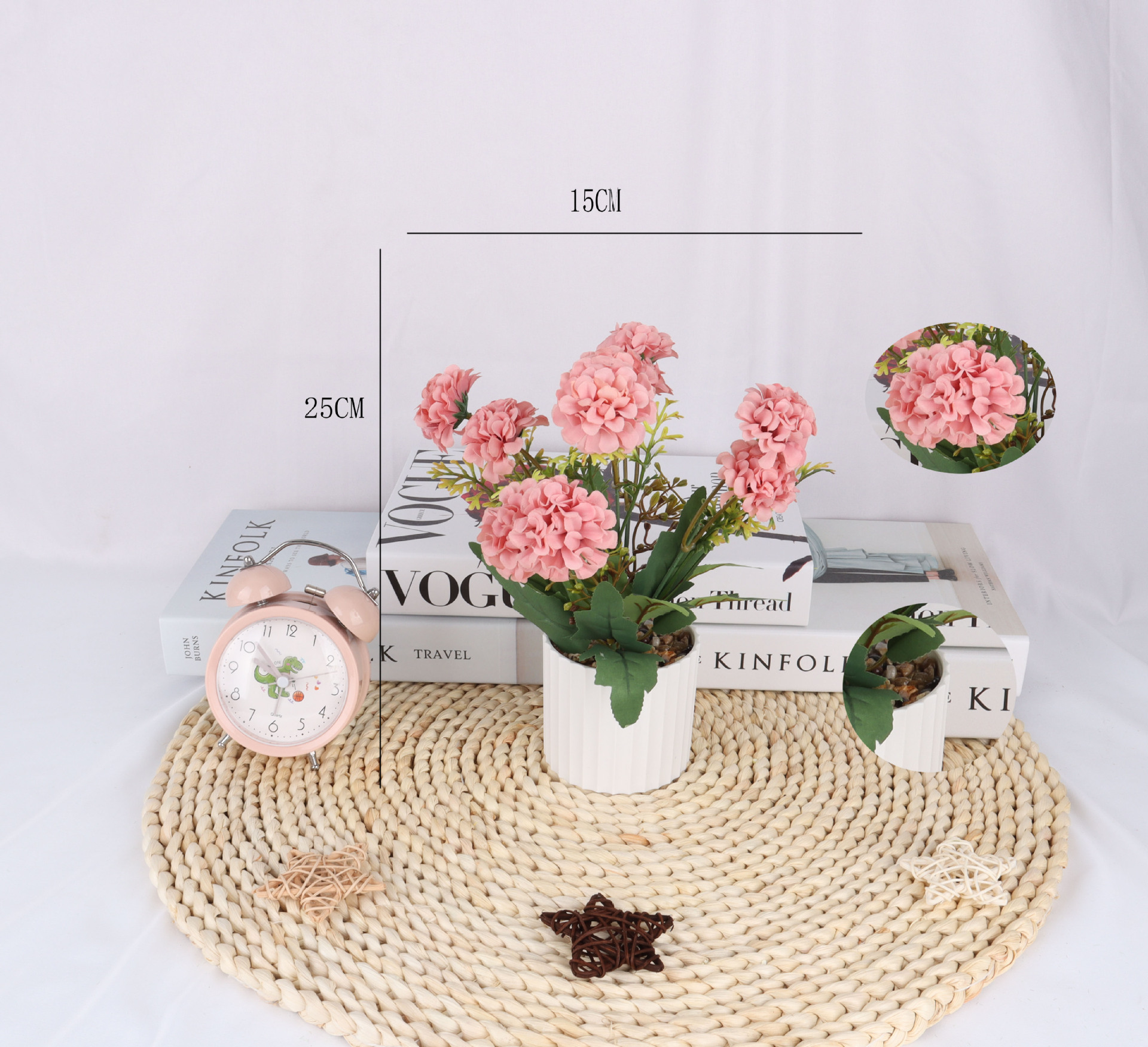 Artificial hydrangea potted plants/artificial flower bonsai/artificial flower creative interior small ornaments/Amazon factory direct pic 2