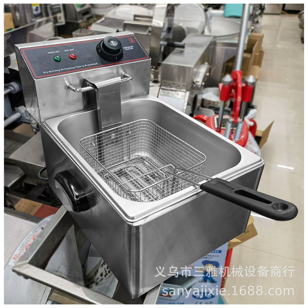 High-quality 6L commercial single-cylinder electric deep fryer for foreign trade, stainless steel small electric deep fryer, fried chicken stove available in multiple models such as double-cylinder pic 10
