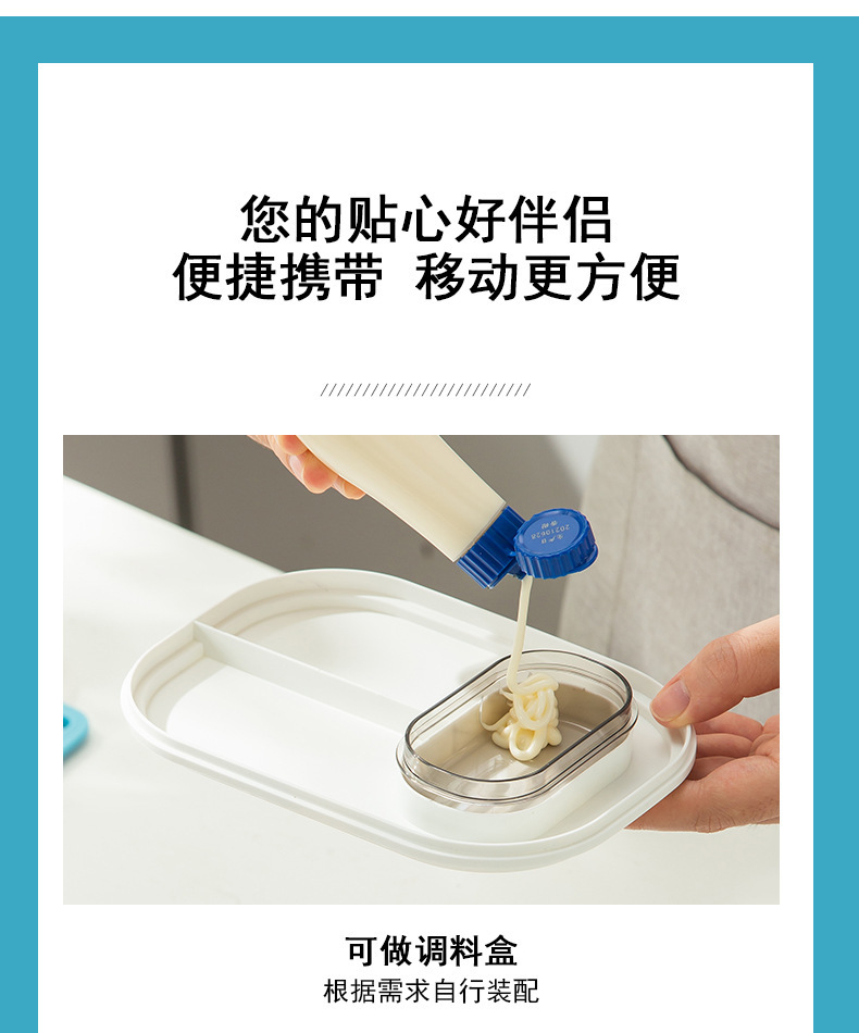INS网红双层饭盒可微波炉加热便当盒 密封防漏上班学生户外午餐盒详情8