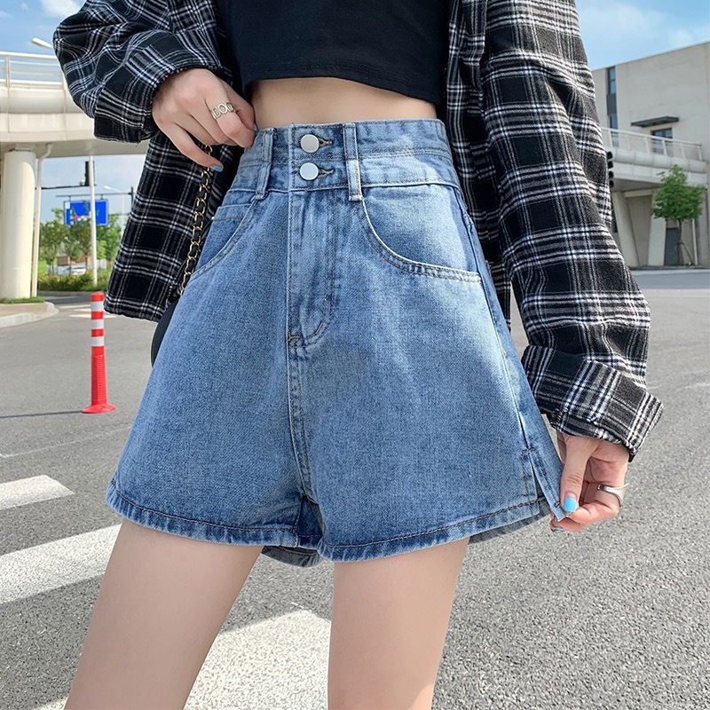 牛仔短裤女2023夏新款韩版高腰破洞显瘦女式牛仔短裤外贸直销批发详情38