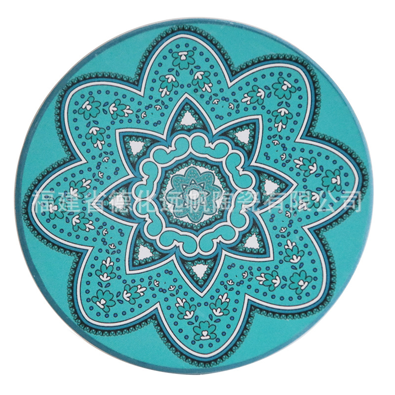 小礼品国风波西米亚风软木底隔热吸水防滑曼陀罗防烫陶瓷餐垫杯垫陶瓷软木隔热垫隔热垫陶瓷杯垫详情7