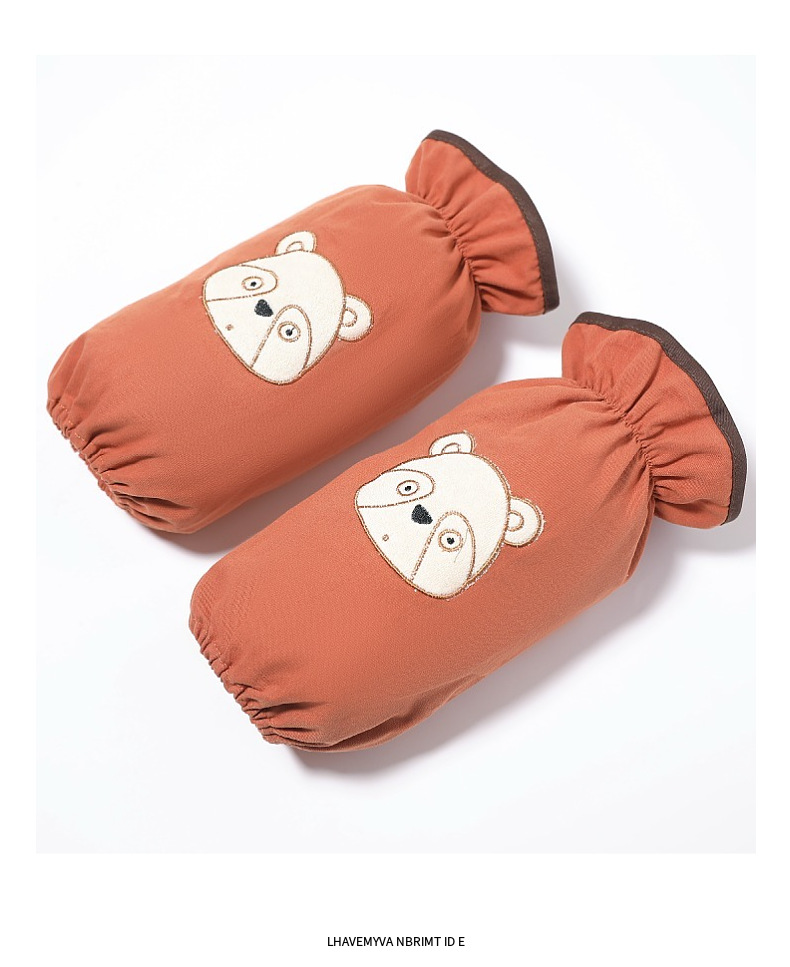 袖套大量批发卡通小熊刺绣棉袖套家务服务员防油污袖套亚马逊货源详情19