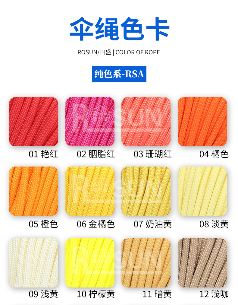 Cross-border best-selling 750-pound nine-core umbrella rope, high-strength outdoor woven umbrella rope, camping 9-core windproof canopy rope pic 16