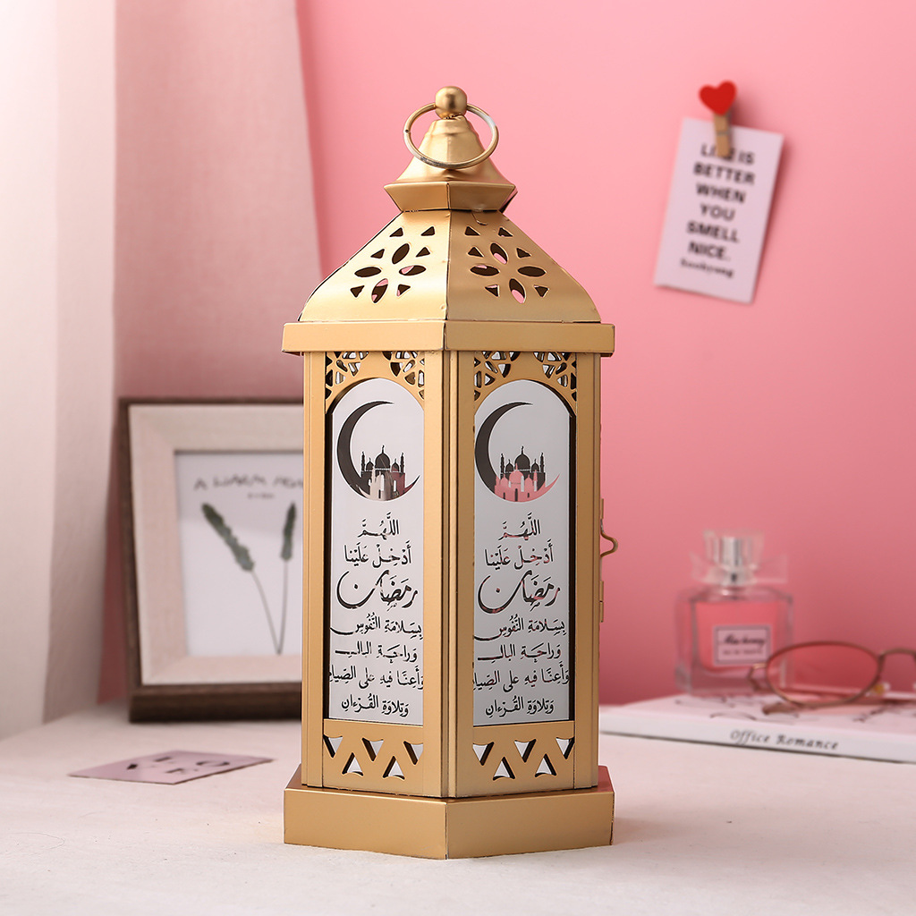 Ranadan Ramadan lantern, Eid al-Fitr ironwork metal display typhoon lantern handicraft, Arab lantern pic 23