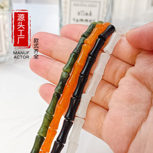 玛瑙珠子散珠批发玉石diy串珠圆珠半成品天然玉髓黑黄绿红玛瑙珠详情43