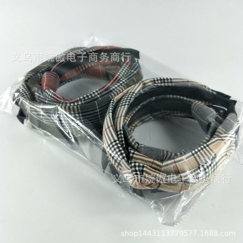 韩版发箍古风布艺头箍简约百式交叉打结显脸小发卡头扣发饰批发详情20