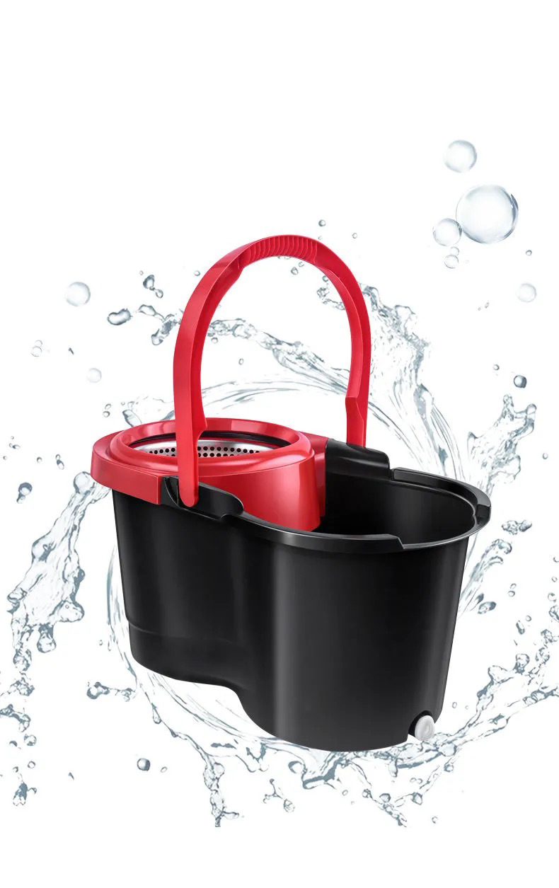 Direct sales of stainless steel hand-pressed gift mop sets from the manufacturer of hand-wash-free rotating mops with dual drive pic 5