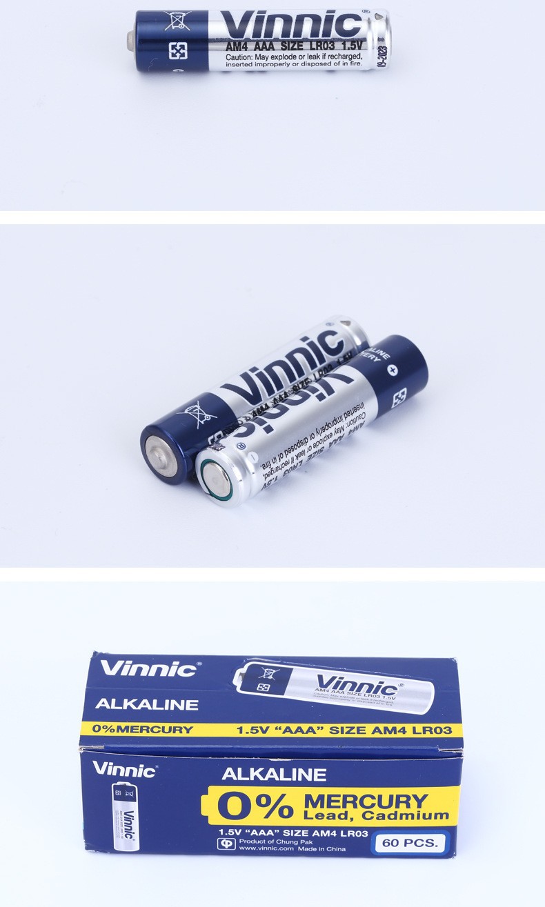 Silver Warrior vinnic Songbai LR03 No. 7 AAA Remote Control, alkaline battery for cars, planes, children and toys pic 10