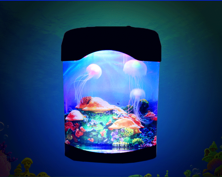 Jellyfish fish tank light led acrylic color-changing jellyfish landscape light mini aquarium creative gift wholesale for foreign trade pic 40