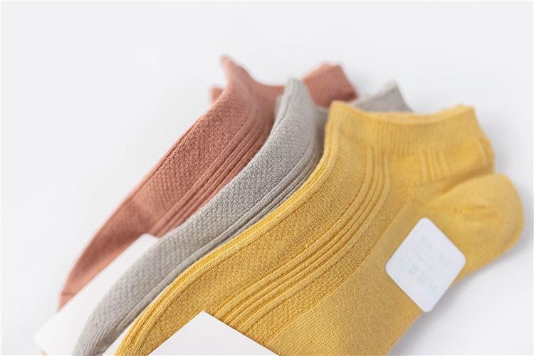 双针女士船袜 纯色日韩系学院风浅口女袜子全棉纯色百搭低帮棉袜详情27