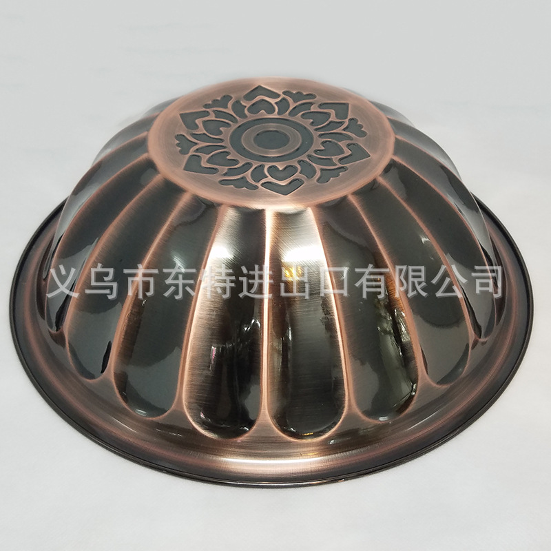 Factory direct sales of stainless steel elegant flower plates, bronze pressed flower plates, household fruit and snack flower plates pic 4