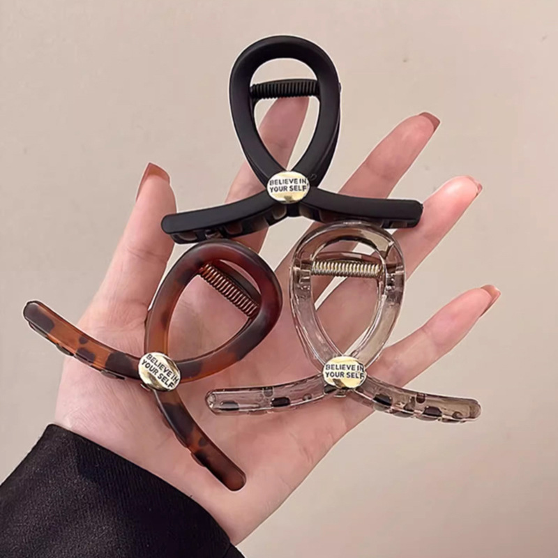 银色金属发夹后脑勺发量多大号盘发抓夹高级感鲨鱼夹韩国头发饰女详情16