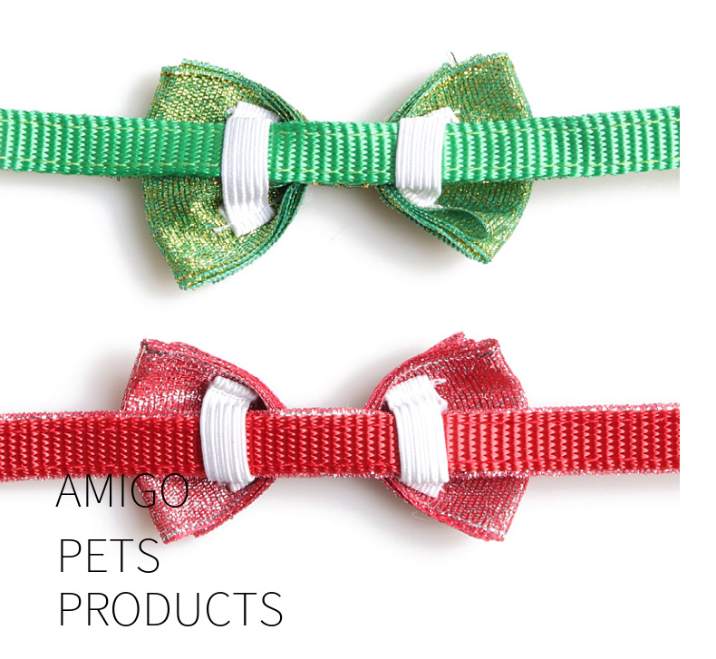 金杰特新品宠物项圈 细闪蝴蝶结猫咪项圈 带铃铛小猫项圈装饰详情11