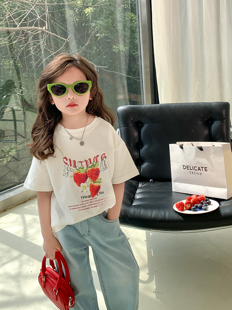 艾摩贝贝2023夏新款童装男女童宝宝可爱T恤儿童数码印花卡通短袖详情22