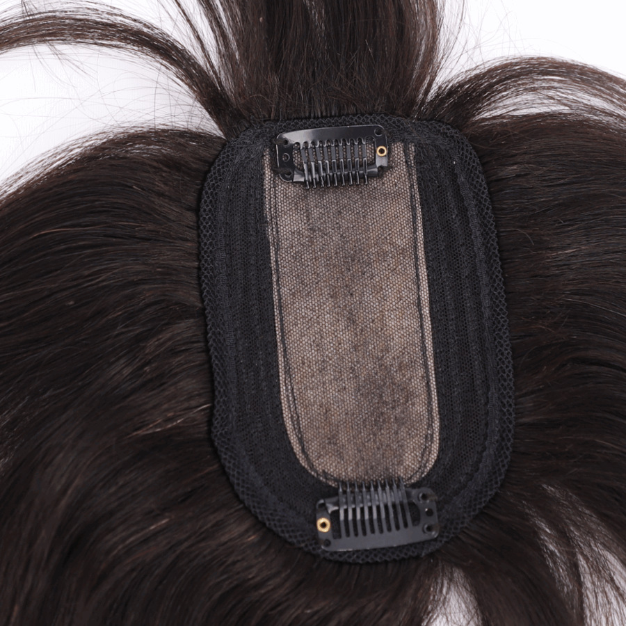 3D bangs, real human hair strands, hair replacement pieces for women, natural, light and seamless, top-of-the-head hair replacement wig pieces factory wholesale pic 6